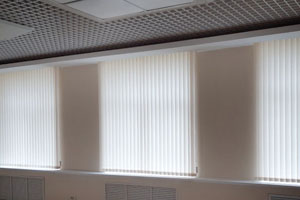 светлые вертикальные жалюзи для актового зала