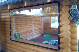 Мягкие окна для деревянной беседки 2020