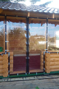 Мягкие окна ПВХ для беседки