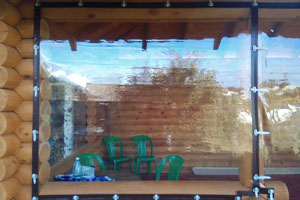 Гибкие шторы ПВХ в часном доме