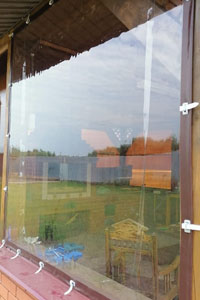 Мягкие окна ПВХ для беседки