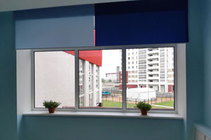 Рулонные шторы оранжевые