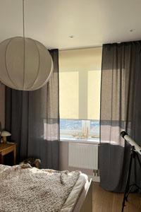  рулонная штора зебра оранжевая